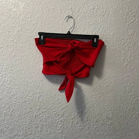 Aritzia Wilfred Daveney Tie Front Tube Crop top - Picture 2 of 6